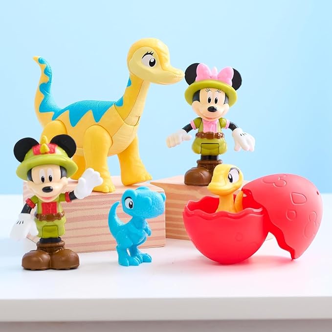 Mickey Mouse Dino Friend & Figure Set, Kids Toys for Ages 3 Up, Gifts and Presents