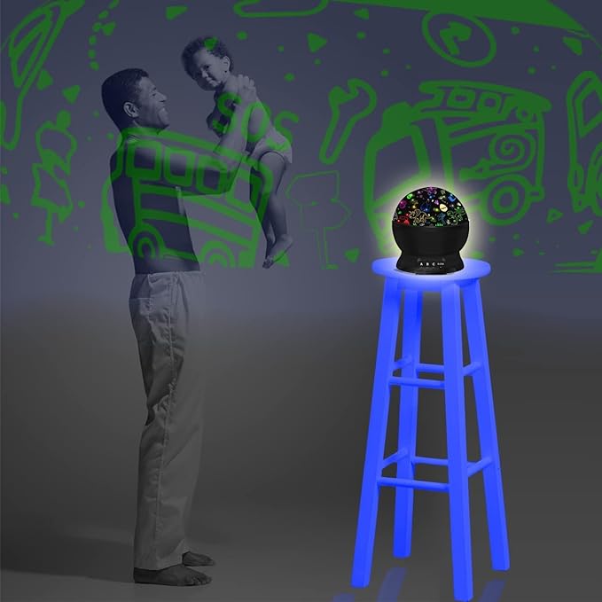Night Light Kids Dinosaur Toys, 360° Rotation Dino Projection Kids Night Light, Dinosaur Toys for 3-7 Year Old Boys, Christmas Easter Birthday Gifts Party Decorations