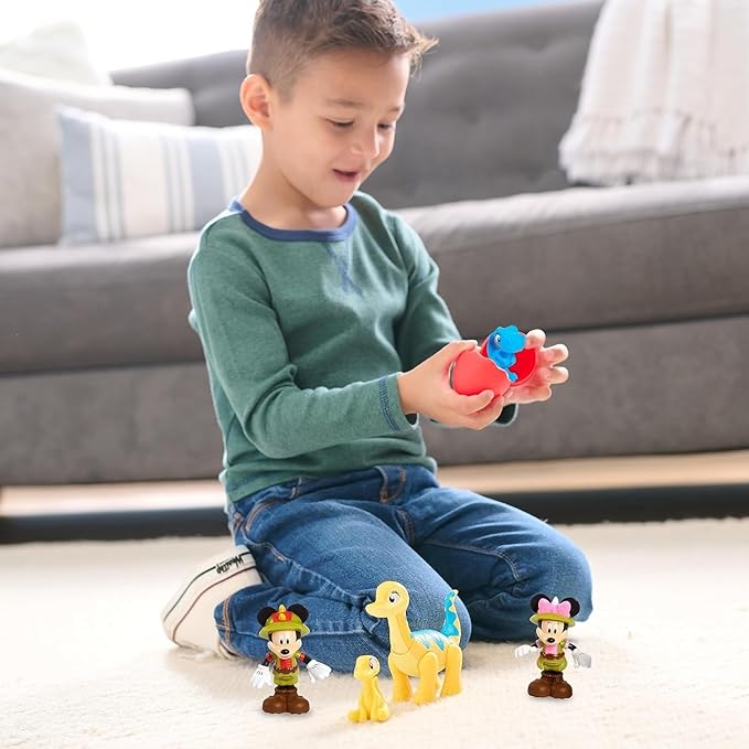 Mickey Mouse Dino Friend & Figure Set, Kids Toys for Ages 3 Up, Gifts and Presents