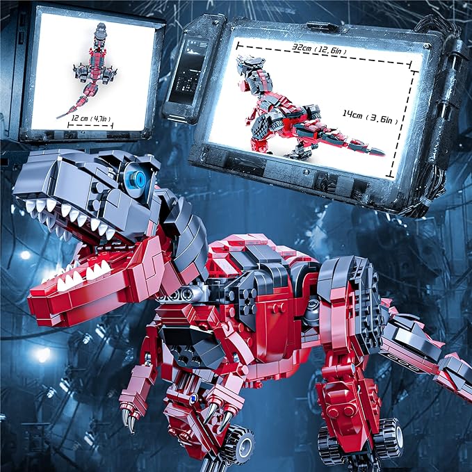Lego Dinosaur Building Toys,782 Pieces STEM Dinosaur Building Block Set,11-in-1 Construction Toys Dinosaur Building Kit for Kids Birthday Gift Ages 6 7 8 9 10 11 12 Yr Old