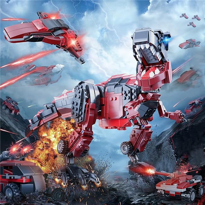 Lego Dinosaur Building Toys,782 Pieces STEM Dinosaur Building Block Set,11-in-1 Construction Toys Dinosaur Building Kit for Kids Birthday Gift Ages 6 7 8 9 10 11 12 Yr Old