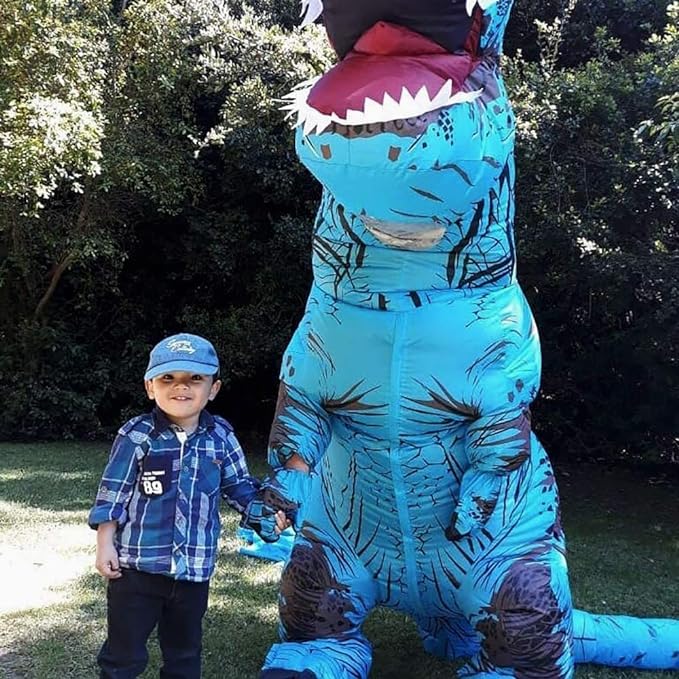 Inflatable Dinosaur Costume for Adult T-rex Blow up Costume Funny Halloween Party Cosplay Fancy Costume