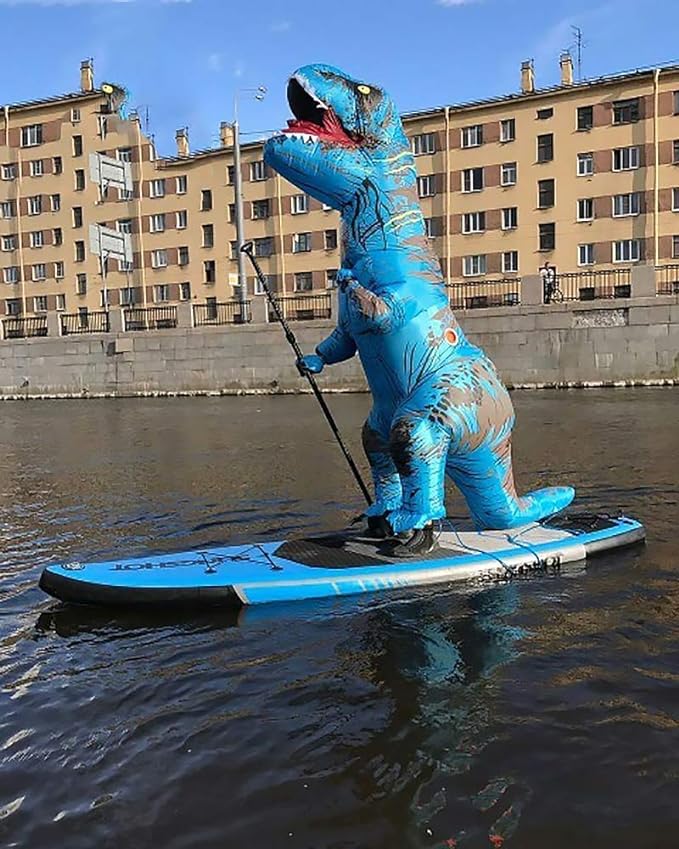 Inflatable Dinosaur Costume for Adult T-rex Blow up Costume Funny Halloween Party Cosplay Fancy Costume