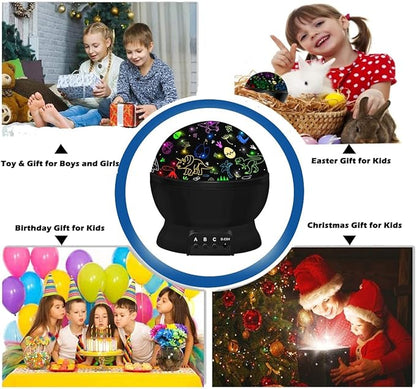 Night Light Kids Dinosaur Toys, 360° Rotation Dino Projection Kids Night Light, Dinosaur Toys for 3-7 Year Old Boys, Christmas Easter Birthday Gifts Party Decorations