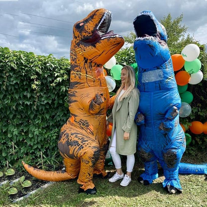 Inflatable Dinosaur Costume for Adult T-rex Blow up Costume Funny Halloween Party Cosplay Fancy Costume