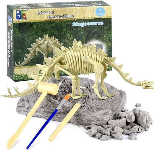 Dinosaur Dig Kit for Kids - Dinosaur Fossil Dig ExcaDinosaur Dig Kit for Kids - Dinosaur Fossil Dig Excavation Kit, Dinosaur Fossils T-Rex- Perfect Education Dinosaur DIY Toys Gift for Boys and Girls