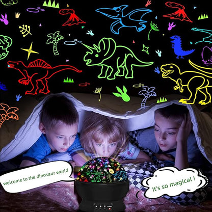 Night Light Kids Dinosaur Toys, 360° Rotation Dino Projection Kids Night Light, Dinosaur Toys for 3-7 Year Old Boys, Christmas Easter Birthday Gifts Party Decorations