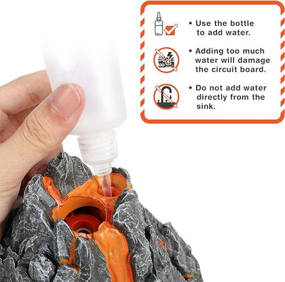 Volcano and Dinosaurs Playset - Includes 8 Jurassic Dinosaur Figures and Fence Mist-spouting Volcano World Set