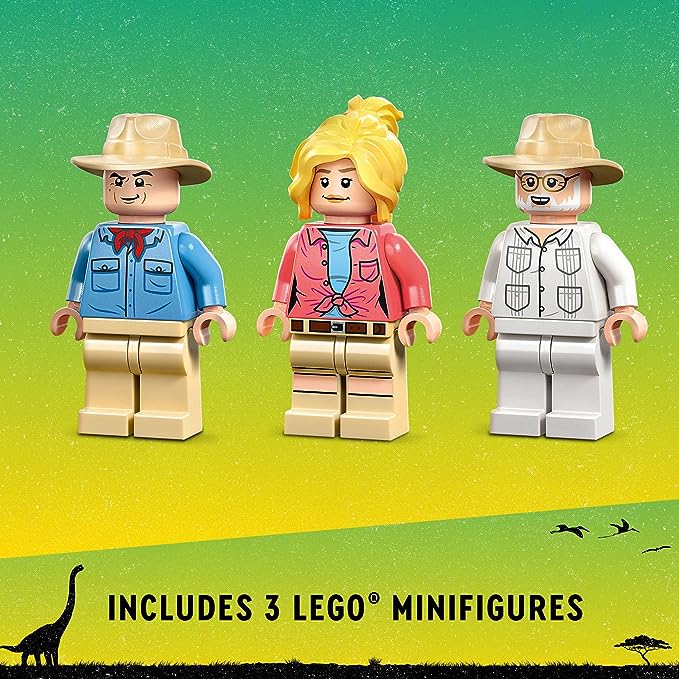 LEGO Jurassic Park Brachiosaurus Discovery 76960 30th Anniversary Dinosaur Toy, Jurassic World, Features a Large Dinosaur Figure and Brick Built Jeep Wrangler Car Toy