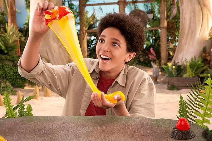 Dino Island T-Rex Battles (Black Version) by ZURU 50+ Surprises Boys Collectible Dinosaur T-Rex Triceratops Surprise Slime Sand Compounds Discovery